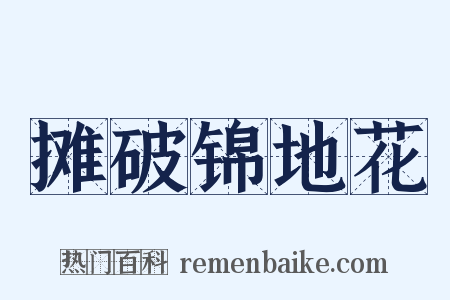 摊破锦地花是什么意思的图片